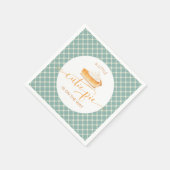 Cutie Pie pompoentaart Herfst plaid baby shower Servet (Hoek)