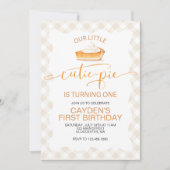 Cutie Pie pompoentaart Herfst plaid Eerste Verjaar Kaart (Voorkant)