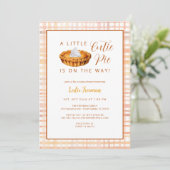 Cutie Pie Pumpkin Baby shower Uitnodigen Kaart (Staand voorkant)