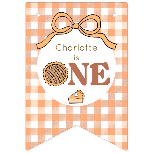 Cutie Pie Pumpkin Birthday Banner (Eerste vlag)