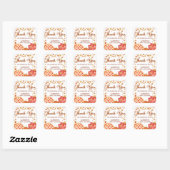 Cutie Pie Pumpkin Fall Baby Shower Thank You Vierkante Sticker (Vel)