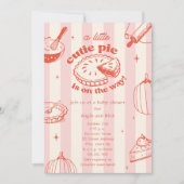 Cutie Pie Pumpkin Fall Girl Baby Shower Kaart (Voorkant)