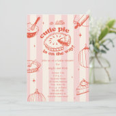 Cutie Pie Pumpkin Fall Girl Baby Shower Kaart (Staand voorkant)