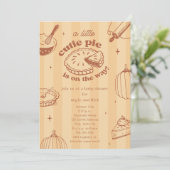 Cutie Pie Pumpkin Fall Neutral Baby Shower Kaart (Staand voorkant)