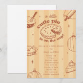 Cutie Pie Pumpkin Fall Neutral Baby Shower Kaart (Voorkant / Achterkant)