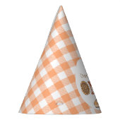 Cutie Pie Pumpkin Gingham Birthday Feesthoedjes (Links)