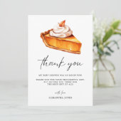 Cutie Pie Pumpkin Herfst Baby shower Bedankkaart (Staand voorkant)