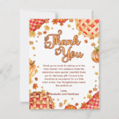 Cutie Pie Pumpkin Herfst Baby shower Bedankt Card Feestdagenkaart (Voorkant)