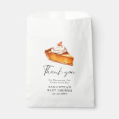 Cutie Pie Pumpkin Herfst Baby shower Bedankzakje (Voorkant)