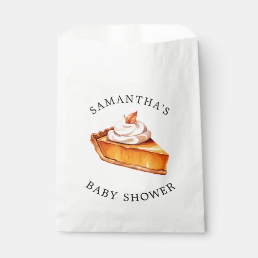 Cutie Pie Pumpkin Herfst Baby shower Bedankzakje (Voorkant)