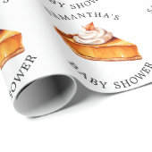 Cutie Pie Pumpkin Herfst Baby shower Cadeaupapier (Rol Hoek)