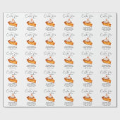 Cutie Pie Pumpkin Herfst Baby shower Cadeaupapier (Vlak)