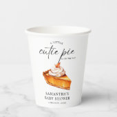 Cutie Pie Pumpkin Herfst Baby shower Papieren Bekers (Voorkant)