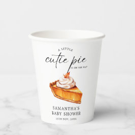Cutie Pie Pumpkin Herfst Baby shower Papieren Bekers