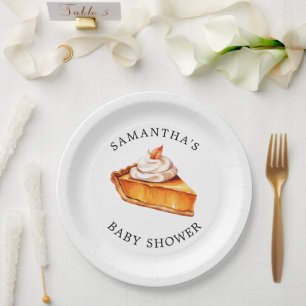 Cutie Pie Pumpkin Herfst Baby shower Papieren Bordje