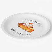 Cutie Pie Pumpkin Herfst Baby shower Papieren Bordje (Gekanteld)