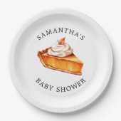 Cutie Pie Pumpkin Herfst Baby shower Papieren Bordje (Voorkant)