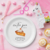 Cutie Pie Pumpkin Herfst Baby shower Papieren Bordje (Feest)