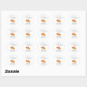 Cutie Pie Pumpkin Herfst Baby shower Ronde Sticker (Vel)
