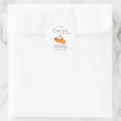 Cutie Pie Pumpkin Herfst Baby shower Ronde Sticker (Tas)