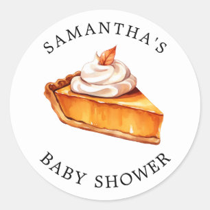 Cutie Pie Pumpkin Herfst Baby shower Ronde Sticker