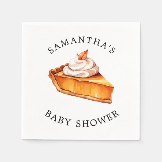 Cutie Pie Pumpkin Herfst Baby shower Servet (Voorkant)