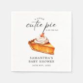 Cutie Pie Pumpkin Herfst Baby shower Servet (Voorkant)