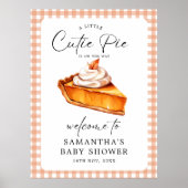 Cutie Pie Pumpkin Herfst Baby shower Welkomstborde Poster (Voorkant)