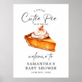 Cutie Pie Pumpkin Herfst Baby shower Welkomstborde Poster (Voorkant)