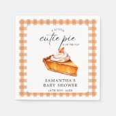 Cutie Pie Pumpkin Herfst Gingham Baby shower Servet (Voorkant)