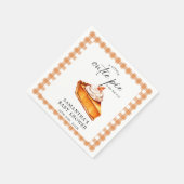 Cutie Pie Pumpkin Herfst Gingham Baby shower Servet (Hoek)