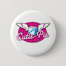 Cutie-Pie rockabilieus schattig met vleugels Ronde Button 5,7 Cm