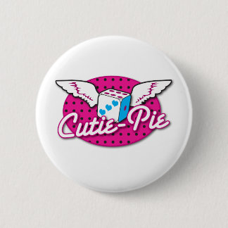Cutie-Pie rockabilieus schattig met vleugels Ronde Button 5,7 Cm