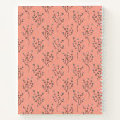 Cutie Pie Roze Bloemen Meisje Baby shower Gastboek Notitieboek (Achterkant)