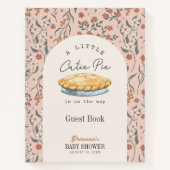 Cutie Pie Roze Bloemen Meisje Baby shower Gastboek Notitieboek (Voorkant)