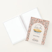 Cutie Pie Roze Bloemen Meisje Baby shower Gastboek Notitieboek (Binnen)
