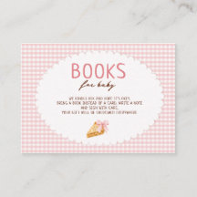 Cutie Pie Roze geruite baby shower cadeauboeken vo
