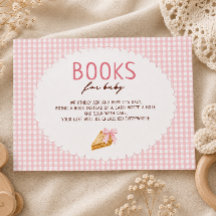 Cutie Pie Roze geruite baby shower cadeauboeken vo
