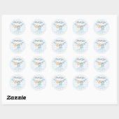 Cutie Pie Roze Herfst Boy Baby shower Sticker (Vel)