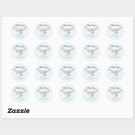 Cutie Pie Roze Herfst Boy Baby shower Sticker (Vel)