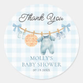 Cutie Pie Roze Herfst Boy Baby shower Sticker (Voorkant)