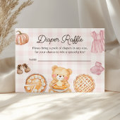 Cutie Pie Roze Herfst Meisje Baby shower Luier Raf Informatiekaartje
