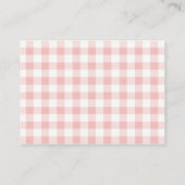 Cutie Pie Roze Herfst Meisje Baby shower Luier Raf Informatiekaartje (Achterkant)