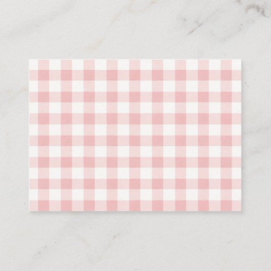 Cutie Pie Roze Herfst Meisje Baby shower Luier Raf Informatiekaartje (Achterkant)