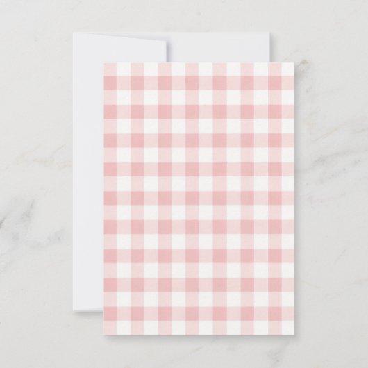 Cutie Pie Roze Herfst Teddy Bear Meisje Baby showe Bedankkaart (Achterkant)