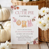 Cutie Pie Roze Herfst Teddy Bear Meisje Baby showe Kaart