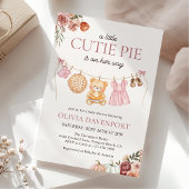 Cutie Pie Roze Herfst Teddy Bear Meisje Baby showe Kaart