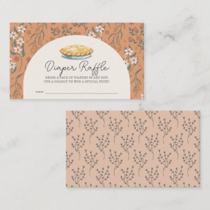 Cutie Pie Sinaasappel Bloemen Baby Luier Raffle Ti Informatiekaartje