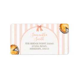 Cutie Pie Sinaasappel Gingham 1e verjaardag adres Etiket