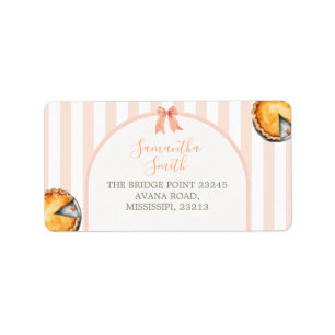 Cutie Pie Sinaasappel Gingham 1e verjaardag adres Etiket